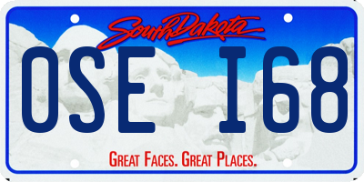 SD license plate 0SEI68