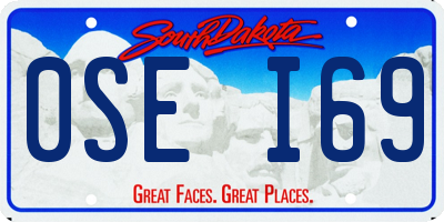SD license plate 0SEI69