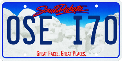 SD license plate 0SEI70