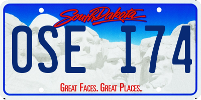 SD license plate 0SEI74