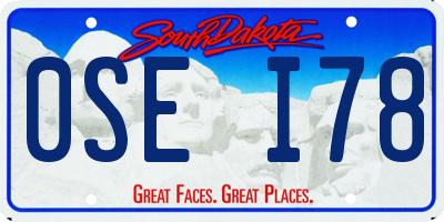 SD license plate 0SEI78