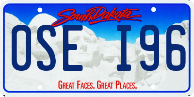 SD license plate 0SEI96