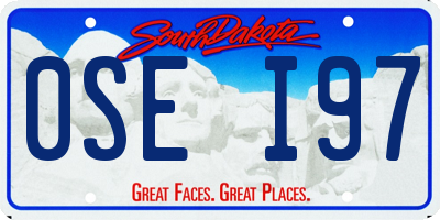 SD license plate 0SEI97