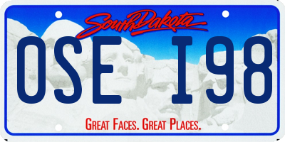 SD license plate 0SEI98