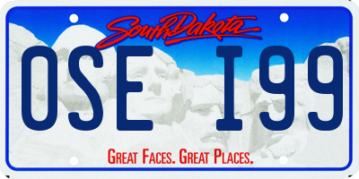 SD license plate 0SEI99