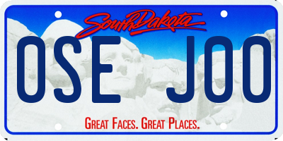 SD license plate 0SEJ00