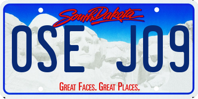 SD license plate 0SEJ09