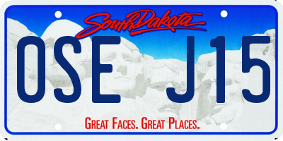 SD license plate 0SEJ15