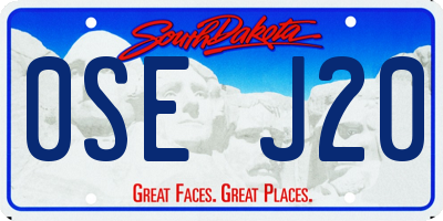 SD license plate 0SEJ20