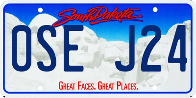 SD license plate 0SEJ24