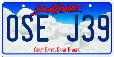 SD license plate 0SEJ39