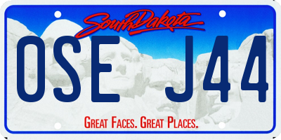 SD license plate 0SEJ44