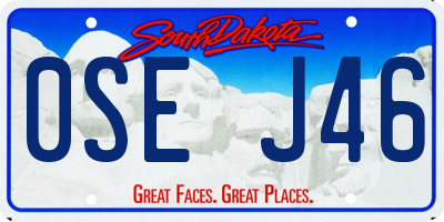 SD license plate 0SEJ46