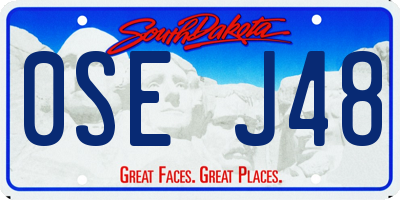 SD license plate 0SEJ48