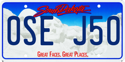 SD license plate 0SEJ50