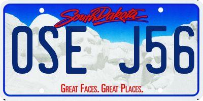 SD license plate 0SEJ56
