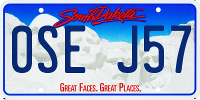 SD license plate 0SEJ57
