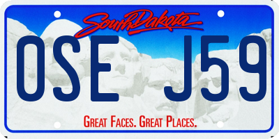 SD license plate 0SEJ59