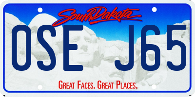 SD license plate 0SEJ65