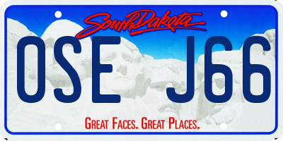 SD license plate 0SEJ66