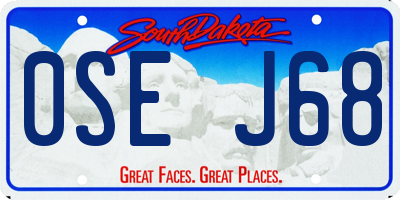 SD license plate 0SEJ68