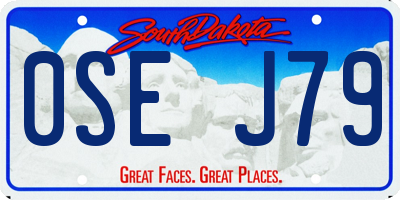 SD license plate 0SEJ79