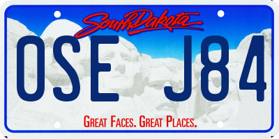 SD license plate 0SEJ84