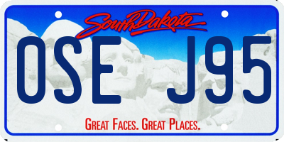 SD license plate 0SEJ95