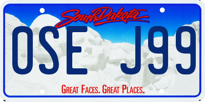 SD license plate 0SEJ99