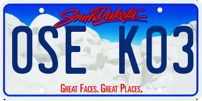 SD license plate 0SEK03