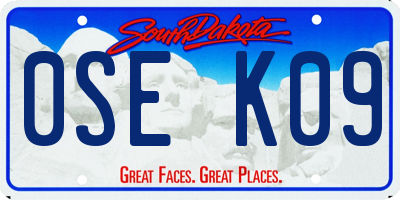 SD license plate 0SEK09