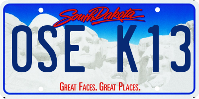 SD license plate 0SEK13