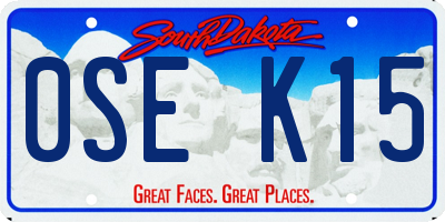 SD license plate 0SEK15