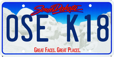 SD license plate 0SEK18