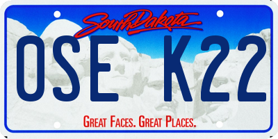 SD license plate 0SEK22