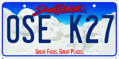SD license plate 0SEK27