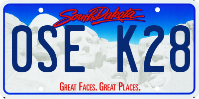 SD license plate 0SEK28