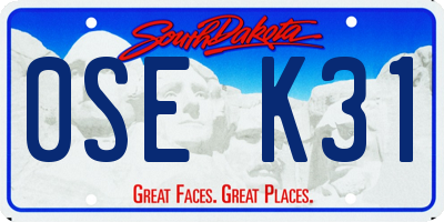 SD license plate 0SEK31
