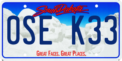 SD license plate 0SEK33