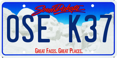 SD license plate 0SEK37