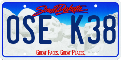 SD license plate 0SEK38