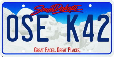 SD license plate 0SEK42