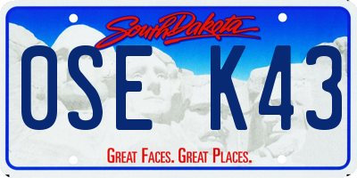 SD license plate 0SEK43