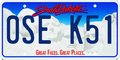 SD license plate 0SEK51