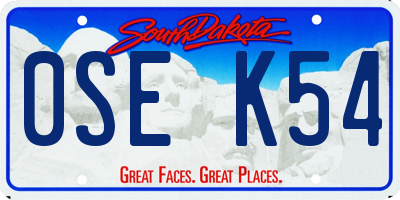 SD license plate 0SEK54