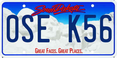 SD license plate 0SEK56