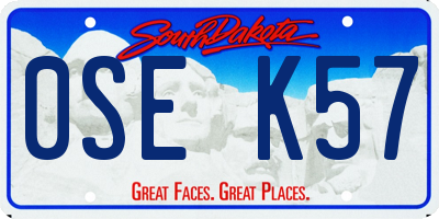 SD license plate 0SEK57