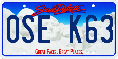 SD license plate 0SEK63