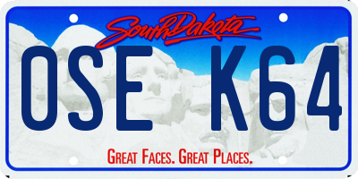 SD license plate 0SEK64