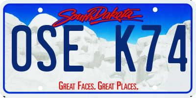 SD license plate 0SEK74